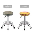 thumbnail image 5 of Round Bar Stool Seat Covers, Red Ice Cream Elastic Round Chair Cover Stool Seat Slipcover Bar Stool Cushions Round Pad for 12-14 inch, 5 of 7