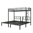 Triple Metal Bunk Bed Twin over Twin with Ladder for Kids, Boys & Girls