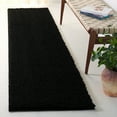 thumbnail image 2 of SAFAVIEH Lindsay Deborah Solid Polyester Shag Runner Rug, Black, 2'2" x 8', 2 of 7