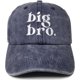 thumbnail image 1 of Gorra de béisbol Big Bro gorra de padre lavada en tono azul marino gorra para niños con bordado frontal, 1 of 7