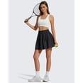 thumbnail image 2 of Falda Short de Tenis G4Free Negra de Cintura Alta con Bolsillos, 2 of 6
