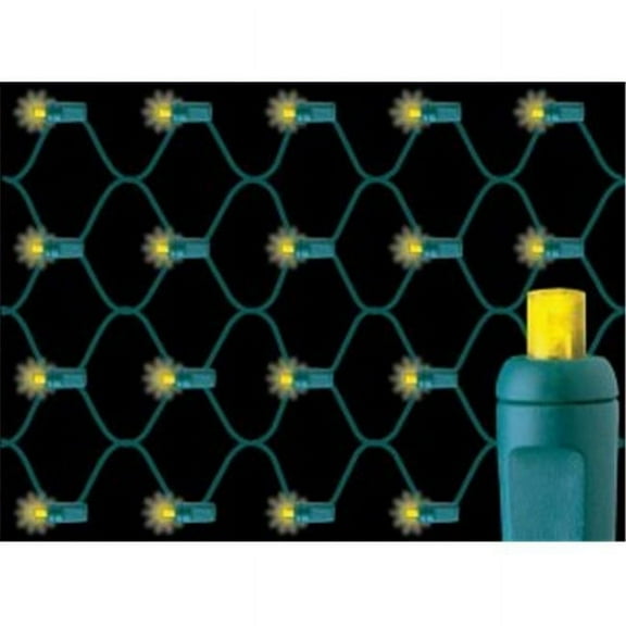 Reinders 134704-r Premium Grade 5mm LED Net Lights 100 Gold Holiday Lights String with Green Wire