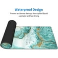 thumbnail image 4 of Mint Green XL Gaming Mouse Pad - 31.5x11.8 Inch, Extended Non-Slip Rubber Base, Turquoise Teal and Gold, Waterproof Keyboard Aqua Mat, Ideal for Office, Home Computer, 4 of 6