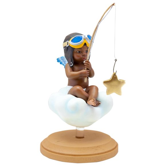 African American Expressions - Figurine de Garçon Attrapant une Bénédiction par Thomas Blackshear (4.25 Pouces x 7.5 Pouces) FLPF-03