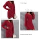thumbnail image 5 of Vestido suéter de manga larga Cuello en V Manga de hombro caído Vestido ajustado para oficina Citas Trabajo Diario Compras al aire libre Hogar Rojo S, 5 of 6