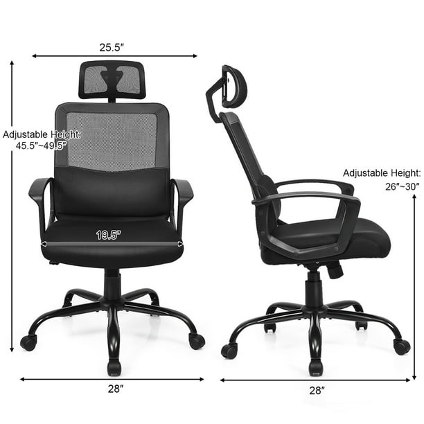 Costway mesh office chair high back ergonomic swivel chair deals