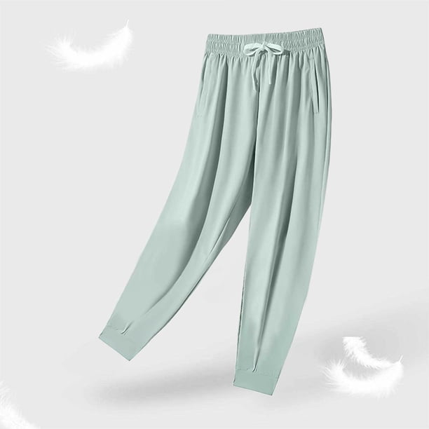 WILLBEST Pantalones Casuales para Mujer, Ligeros, Transpirables, Holgados, para Yoga, Pierna Recta, Adecuados para Uso Diario, Deportes y Actividades al Aire Libre En Primavera, Verano y Otoño. XXXXXL