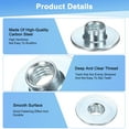 thumbnail image 2 of Uxcell 50-Pack M6x6mm T-Nuts Zinc Plated Carbon Steel Tee Nut Round Base Weld Nuts Silver, 2 of 7