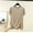 Beige, variant on Rvasteizo Blouses for Women Fashion Short Sleeve Round Neck Summer Solid Side Slit Casual Light Ladies Daily Relaxed Shirt Top
