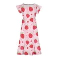 thumbnail image 4 of Pounoo New Dresses For Kids Girl Summer Flower Print Short Sleeve Ruffled Pockets Round-Neck Printed Dress For Kids Dresses For Girls 10-12, 4 of 5