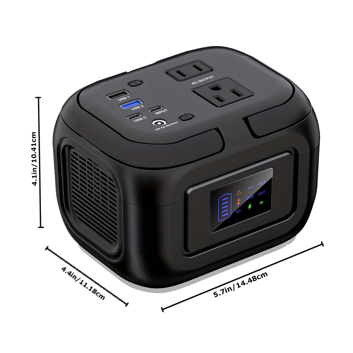 120W Portable Power Station 97.68Wh Power Bank with AC Outlet Portable Charger with USB-A USB-C Outputs Battery Bank Supply for Outdoor Camping RV Home Use Emergency Backup