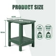 thumbnail image 3 of Nalone Adirondack Outdoor Side Table, HDPE Plastic and Double Adirondack End Table, Green, 3 of 7