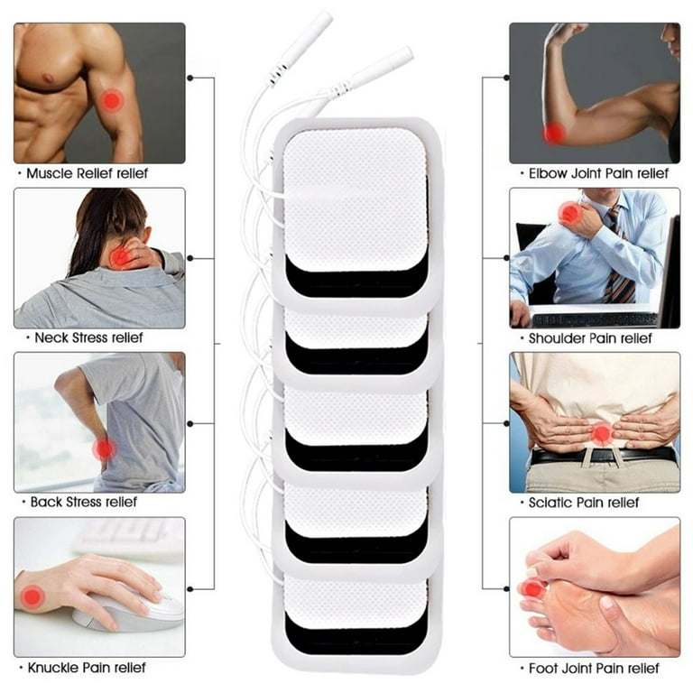 40Pcs TENS Unit Pads, 2X2 Electrodes For EMS Muscle Stimulator  Electrotherapy Pads - AliExpress