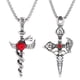 thumbnail image 1 of 2 collares cruzados de aleación para hombre, estilo gótico, de metal (2 estilos), 1 of 6
