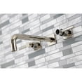 thumbnail image 3 of Kingston Brass KS6026DL Concord Two-Handle Wall Mount Roman Tub Faucet, Polished Nickel, 3 of 7