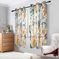 thumbnail image 2 of Yayeee Window Curtains Light Filtering 63"x42" Grommet Panel Pair Home Living Room Decor, Whimsical Leaves, 2 of 7
