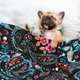 thumbnail image 3 of Pofeuu Paisley Print Puppy Blanket,Dog Blankets,Pet Blanket Cozy Cat Blankets for Indoor Cats, Fuzzy Pet Blanket for Kitten Doggy Dog Blankets-Small, 3 of 8