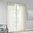 thumbnail image 3 of Madison Park DIY Twisted Tab Sheer Window Curtain Panel, Ivory - 95" Panel, 3 of 5