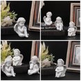 thumbnail image 3 of 3 piezas de estatua de querubines de resina vintage, encantadora figura de ángel niño, adorno para el hogar, 3 of 4
