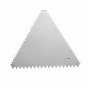Winco Stainless Steel Triangle Decorating Comb, 4.75 x 3 x 0.04 inch - 6 per