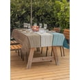 thumbnail image 4 of Rectangle Outdoor Tablecloth With Umbrella Hole And Zipper– Teal Blue Brown Barn Wood Textured Waterproof Patio Table Cover for Party, Picnic, Backyard, 60"x120" , Rustic Farmhouse, 4 of 8
