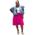 thumbnail image 2 of Women's Plus Size Airflow Midi Skirt With A Bow, 2 of 5