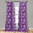 thumbnail image 5 of Ambesonne Spring Curtains, Spring Romantic Meadow, Pair of 28"x84", Purple White, 5 of 5