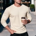 thumbnail image 4 of Jovrlynd Mens Sweater Crewneck Ribbed Knit Long Sleeve Shirts with Pockets Casual Soft Plus Size Pullover Sweaters for Big & Tall, S-3XL, 4 of 9