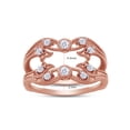 thumbnail image 4 of 1/2 ct t.w Round Cut Lab Created Moissanite Diamond Vine Vintage-Style Solitaire Enhancer Ring Wrap In 14K Rose Gold Over Sterling Silver (D Color,VVS1 Clarity 0.50 Cttw)-9.5, 4 of 6