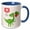 Blue/White, variant on 3drose, Cute Image of Dinosaur, 15oz Mug