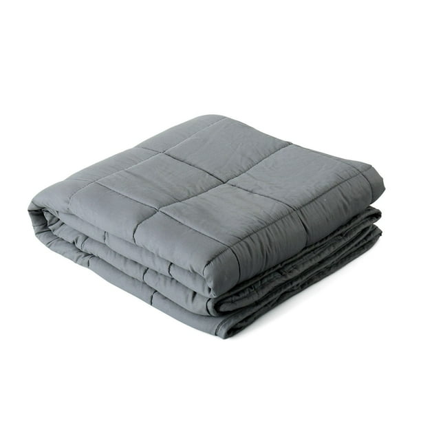 Merrylife Weighted Blanket 20 Lbs 60 X 80 Queen Size Duvet Cover Removable Glass Beads Filling Heavy Blanket Grey Walmart Com Walmart Com