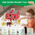 thumbnail image 2 of Farm Animal Toys SIMPLIPLAY con granero grande de madera para niños a partir de 3 años, 2 of 7