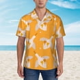 thumbnail image 2 of Sikiie Flying Ducks Print Men's Hawaiian Shirt, Summer Beach Button Pocket Short Sleeve T-Shirt,X-Large, 2 of 7