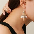thumbnail image 2 of Christmas Tree Dangle Drop Earrings for Women Gold-Toned Star Dangling Statement Fish Hook Stud Earring Fashion Lightweight Thanksgiving Holiday Xmas Jewelry, 2 of 6