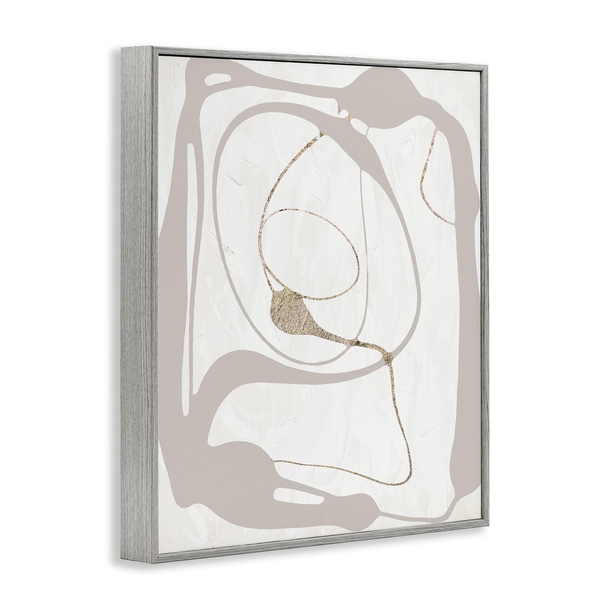 Stupell Industries Gray Very Abstract Figure Abstract Painting Gray Framed Art Print Wall Art, 16 x 20