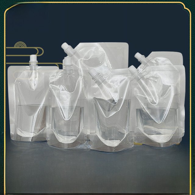 Bolsa de boca de succión autoportante transparente Bolsa de leche de soja para sopa de ciruelas Bolsa de medicina china Bolsa de bebidas de grado alimenticio para jugo de fruta Bolsa de cerveza para