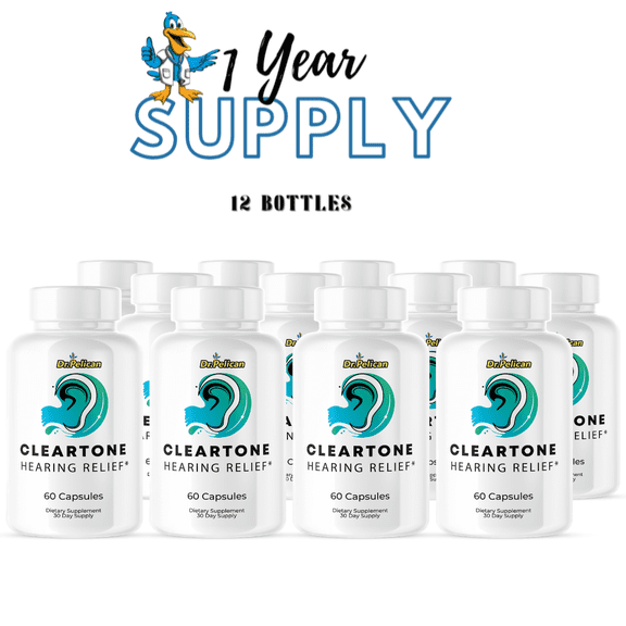 Cleartone- Hearing Support- 12 Bottles- 720 Capsules