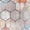 White, variant on Unique Loom Rainbow Collection Area Rug - Honeycomb (3' 3" Round Blue/Beige)