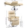 thumbnail image 2 of Lit de Beauté Hydraulique pour le Visage Chaise de Spa Chaise de Bureau Rotation à 360 Degrés Blanc, 2 of 12