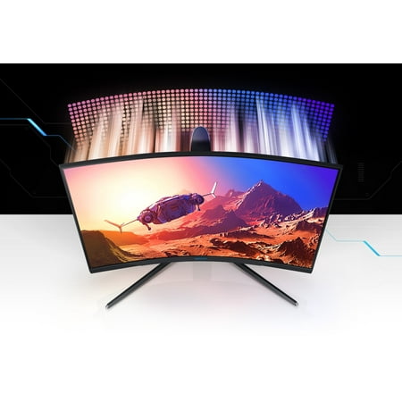 Samsung - Odyssey G7 27" LED Curved QHD FreeSync and G-SYNC Compatible Monitor with HDR (DisplayPort, HDMI) - Black