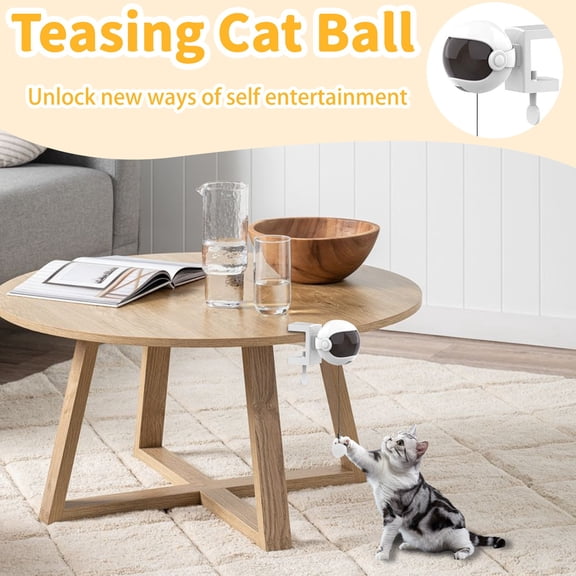 Interactive Cat Toys Designed For Indoor Cats, Electronic Cat Toys With Plush Balls, Automatic Lifting Cat Fun Toys Designed For Cats