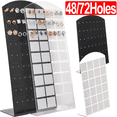 thumbnail image 3 of Transparent Plastic Display Panel Bracket Earrings Display Rack Showcase Holder Simple Fashion Storage Tool Jewelry Stand Card square 1pcs, 3 of 6