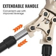 thumbnail image 5 of KFFKFF Copper Crimp Tool Tube Fitting Crimp Kit, Professional Crimper with 1/2", 3/4", 1" Quick Change Jaws, Extendable Handle, 360° Rotatable Crimp Tool and Locking Pin, 5 of 9
