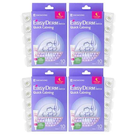 Magnesium Patches EasyDerm Quick Calming 40 parches (paquete de 4)
