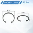 thumbnail image 2 of 20 Pack 1-21/32"(42mm) Retaining Ring Circlip, Snap Rings C-Clips, Black, 2 of 6