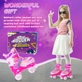 thumbnail image 6 of MammyGol Kids Roller Skates for Girls Boys Kids, Sizes Adjustable Fluorescent Quad Skates with Light up Wheels - Birthday Gift for Indoor Outdoor, 6 of 6