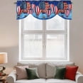 thumbnail image 2 of Independence Day Tie Up Valance Curtains for Windows, Kitchen Curtains Window Treatments, Hot Air Balloon Patriotic Star Short Window Shades Valances for Bedroom Bathroom Cafe 42"x18", 2 of 8