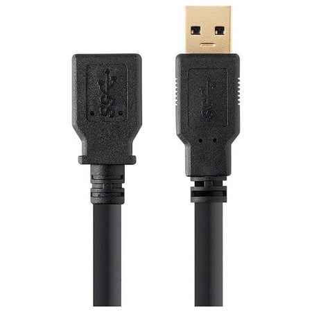 UPC: 0889028018040 | Monoprice 113751 6  USB 3.0 A to A Female Extension Cable M/F Black