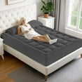 thumbnail image 2 of MATBEBY Full Size Mattress Pad - Cooling Breathable Mattress Topper, Quilted Fitted Mattress Protector, Pillow Top Mattress Cover with 8-21" Deep Pocket, Machine Washable, Dark Grey, 54x75 Inches, 2 of 16