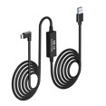 thumbnail image 1 of Cable de 16 pies, cable con refuerzo, transmisión de juegos de realidad virtual y cable USB C 3.0 de carga rápida compatible con auriculares Quest 2 u Oculus Quest y PC para juegos Ormromra CZDZ-ST7, 1 of 8